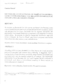 Lectura de Las islas nuevas  [artículo] Guisela Parra.