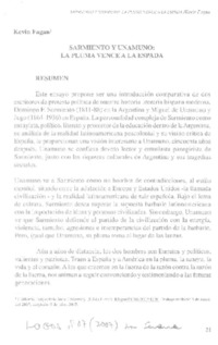 Sarmiento y Unamuno  [artículo] Kevin Fagan.