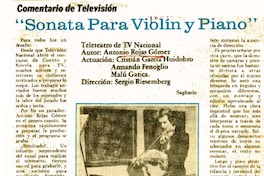Sonata para violín y piano".  [artículo]