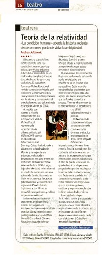 Teoría de la relatividad  [artículo] Andrea Jeftanovic.