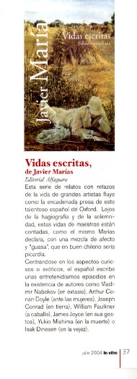 Vidas escritas.  [artículo]