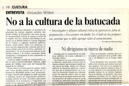 No a la cultura de la batucada  [artículo]