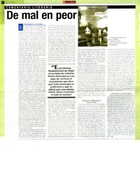 De mal en peor  [artículo] Marco A. Coloma.