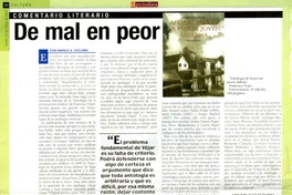 De mal en peor  [artículo] Marco A. Coloma.