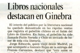 Libros nacionales destacan en Ginebra.  [artículo]
