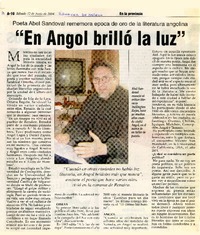 En Angol brilló la luz".  [artículo]