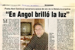 En Angol brilló la luz".  [artículo]