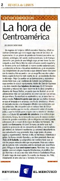 La hora de Centroamérica  [artículo] Dr. Van Der Weintraube.
