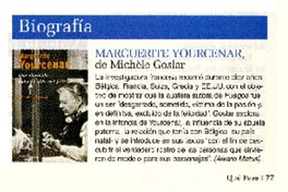 Marguerite Yourcenar  [artículo] Alvaro Matus.