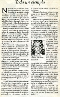 Todo un ejemplo  [artículo] Agustín Squella.