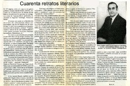 Cuarenta retratos literarios  [artículo] H.G.V