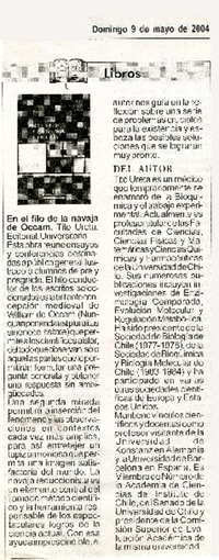 En el filo de la navaja de Occam.  [artículo]