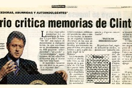 Diario critica memorias de Clinton.  [artículo]