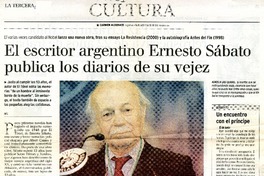 El escritor argentino Ernesto Sábato publica los diarios de su vejez  [artículo] M.S.