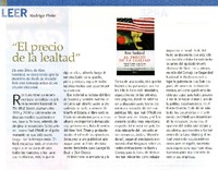 El precio de la lealtad"  [artículo] Rodrigo Pinto.