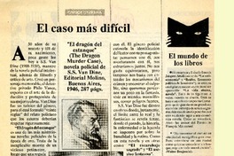 El Caso más difícil  [artículo] José Leal.