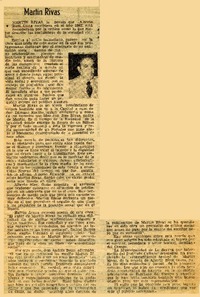 Martín Rivas  [artículo] Gustavo Rivera Flores.