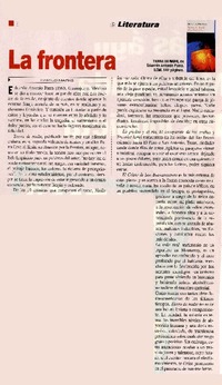 La frontera  [artículo] Camilo Marks.