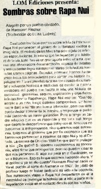 Sombras sobre Rapa Nui  [artículo]