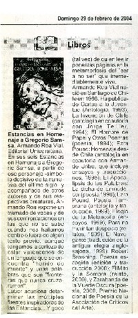 Estancias en Homenaje a Gregorio Samsa  [artículo]