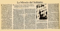 La Mirada del solitario  [artículo] Carolina Andonie Dracos.