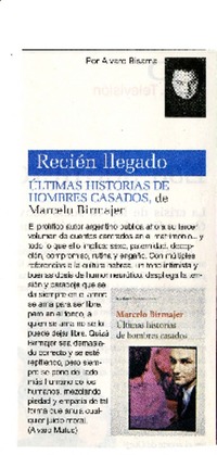 Ultimas historias de hombres casados  [artículo] Alvaro Bisama.