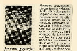 Una Semana de invierno.  [artículo]