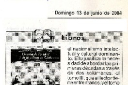 Historia de las ideas y de la cultura en Chile.  [artículo]