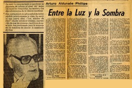 Ente la luz y sombra.  [artículo]