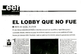 El Lobby que no fue  [artículo] Rodrigo Quiroz Castro.