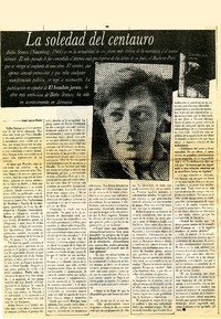 La Soledad del centauro  [artículo] Isabel García-Wetzler.