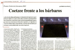 Coetzee frente a los bárbaros  [artículo] Marie Luise Knott.