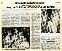 Hoy parte fiesta internacional de teatro "Venecia" será la primera obra en cartelera [artículo] :