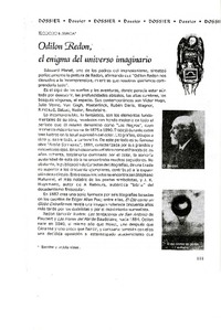 Odilon Redon, el enigma del universo imaginario  [artículo] Theodoro Elssaca.