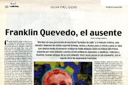 Franklin Quevedo, el ausente  [artículo] Mario Verdugo Arellano.