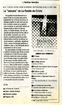 La "secuela" de la Pasión de Cristo  [artículo] Rodrigo González.