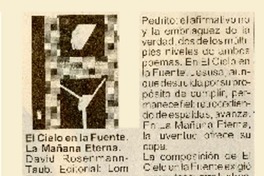 El cielo en la fuente. La mañana eterna.  [artículo]