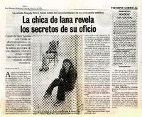 La chica de lana revela los secretos de su oficio  [artículo] Rodrigo Castillo R.