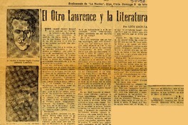 El Otro Lawrence y la literatura  [artículo] Lucy Ercilla.