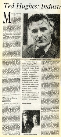 Ted Hughes: industria verbal  [artículo] Roberto Karmelic.