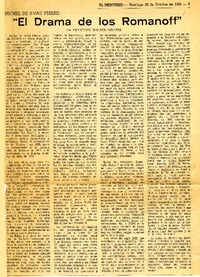 "El Drama de los Romanoff"  [artículo] Francisco Walker Linares.