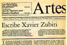 Escribe Xavier Zubiri.  [artículo]