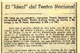 El "Ideal" del teatro nacional.  [artículo]
