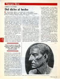 Del Dicho al hecho  [artículo] Jaime Quezada.