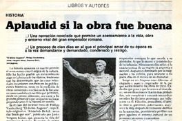 Aplaudid si la obra fue buena  [artículo] Rafael López F.