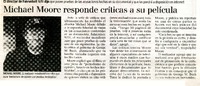 Michael Moore responde críticas a su película.  [artículo]