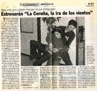 Estrenarán "La Coruña, la ira de los vientos".  [artículo]