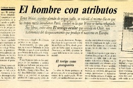 El Hombre con atributos  [artículo] Camilo Marks.