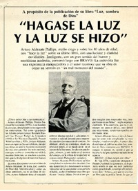 Hágase la luz y la luz se hizo"  [artículo] G. Goldenberg.