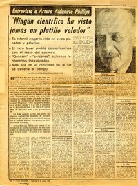 Ningún científico ha visto jamás un platillo volador"  [artículo] Hernán González Valdebenito.